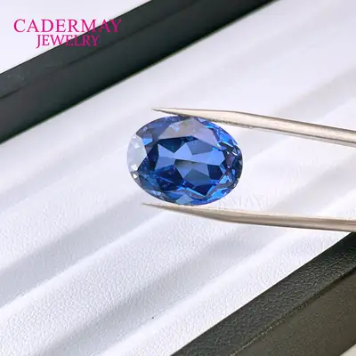 Oval Sapphire with Cotton Inclusions Blue