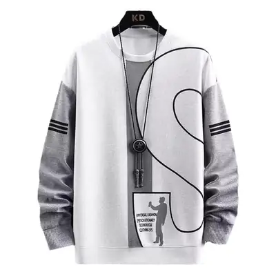 Men Waffle Track Suit Grey Black Plus Size Casual Sports