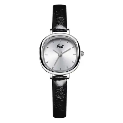 Women's Goldie Quartz Watch Black Leather Band