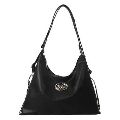 Women's Silver Shoulder Bag with Button Front 2023 Winter