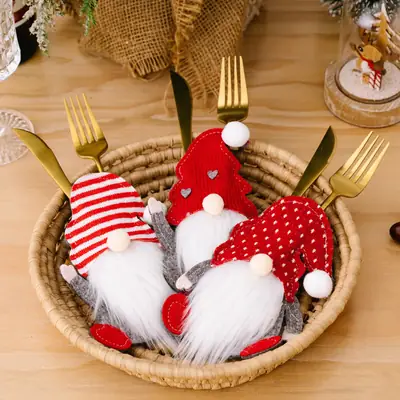 Cross-Border Christmas Gnome Cutlery Set Rudolph Tableware