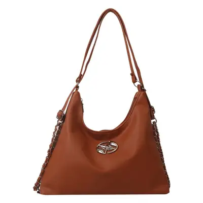 White Leather Shoulder Bag with Logo
