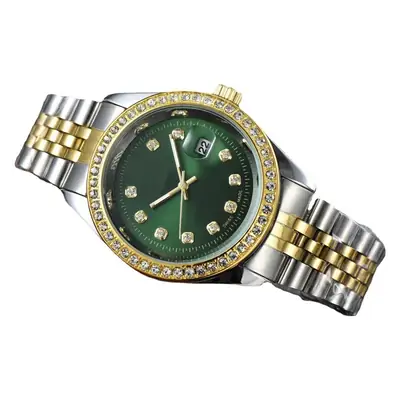 Foreign Trade Hot Selling Laojia Diamond-encrusted Waterproof Men's Watch Steel Belt Non-automatic Mechanical Couple's Calendar Watch