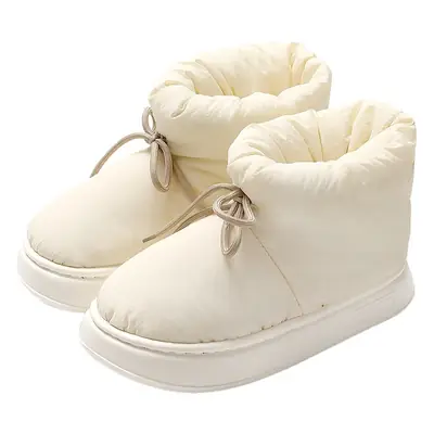 High-top cotton-padded shoes for women winter couple indoor home home non-slip thick bottom warm drooping cotton-padded slippers for men