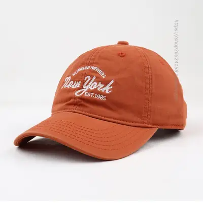 Red Embroidered Baseball Cap Men Women Street Casual