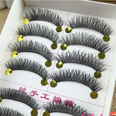 High Quality Handmade False Eyelashes 10 Pairs Cotton Thread