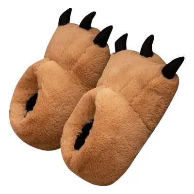 Card Tong Xiong Paw Stuffed Cotton Shoes Big Feet Winter Indoor Slippers Can Love Cat Claw Christmas Home Warm Heel Shoes