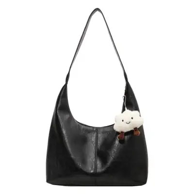 Brown One-Shoulder Bucket Bag for Women