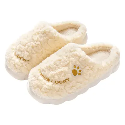 Pink Cotton Slippers Women Winter Warm Indoor Home