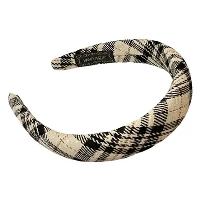 Retro British Plaid Sponges Skull Top Headband Wholesale