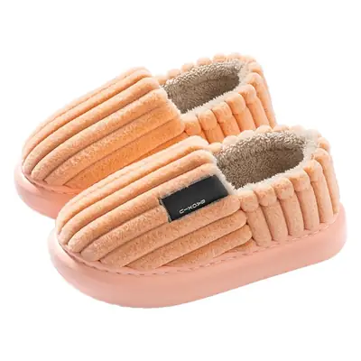 Women Winter Warm Anti-Slip Slippers Orange Beige