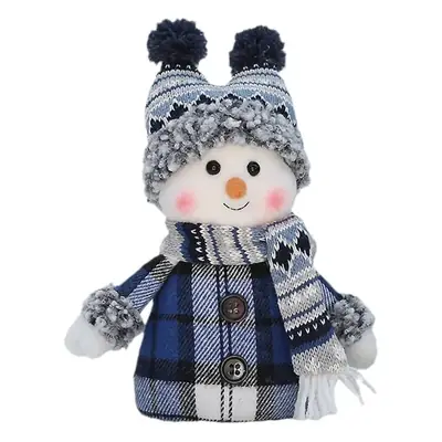 Cross-border Christmas Snowman Doll Blue Fabric Decor