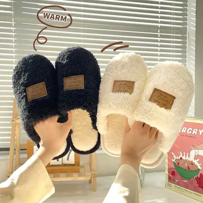 Women Cotton Warm Slippers Winter Indoor Non-Slip