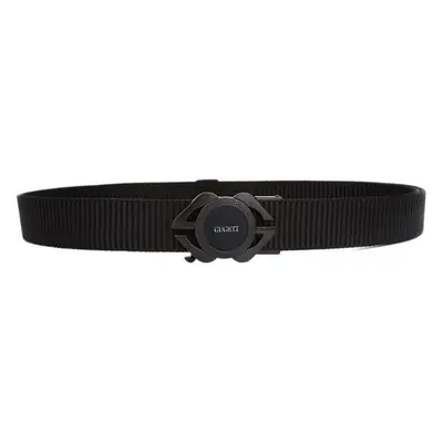 Men's Black Automatic Buckle Belt with Watch Closure