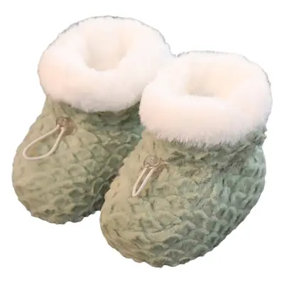Baby Shoes, Winter Cotton Shoes with Fleece Lining, Thickened Soft Sole, Warm and Anti-Slip for 3-6-12 Month Old Babies, Dragon Scale Design to Prevent Slipping for Newborns