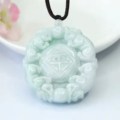 Guan Yu Jadeite Peace Pendant Factory Wholesale Dropshipping