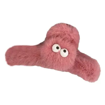 Plush Hair Clips for Women Autumn Winter Big Eyes