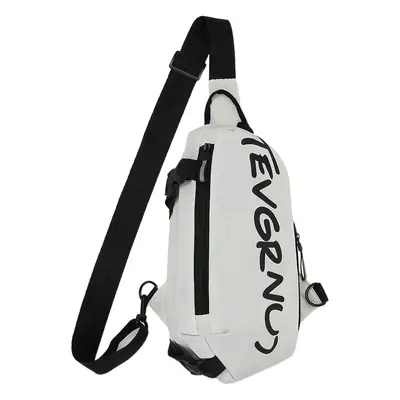 Men's Multi-Functional Shoulder Messenger Bag Grey White