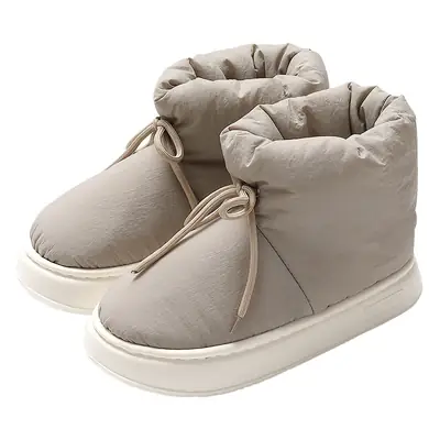 Women Winter Waterproof Cotton Slippers White