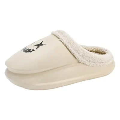 Men Winter Fleece Lined Black Slippers