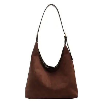 Women Velvet Contrast Shoulder Bag Large Capacity Autumn 2023