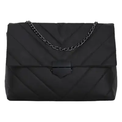 Black Rhombus Chain Messenger Bag for Women