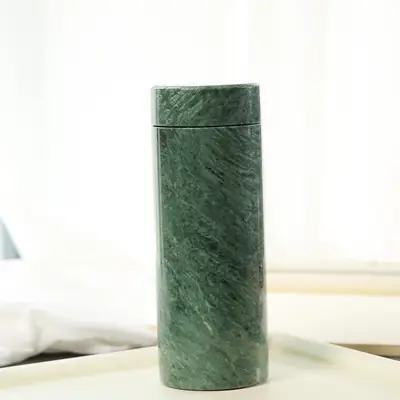 Yaowang Jade Health Cup Green Hand Polished