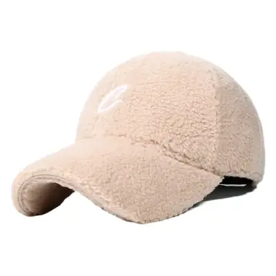 Women's Lambswool Beige Baseball Cap