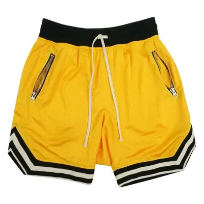 Men's Black Mesh Running Shorts with Zip Pockets