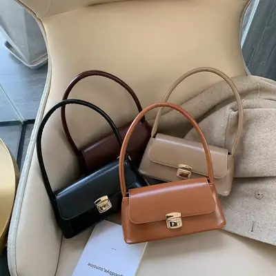 2026 Retro Women's Brown Korean Style Shoulder Bag