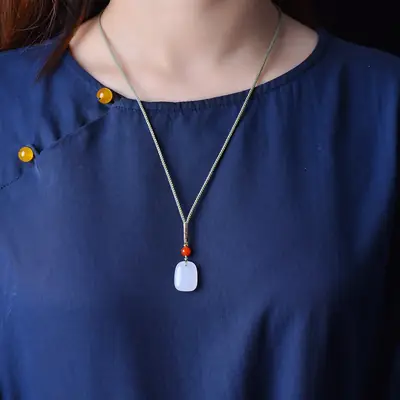 Jade Tiger Pendant with Gold Plated Chain