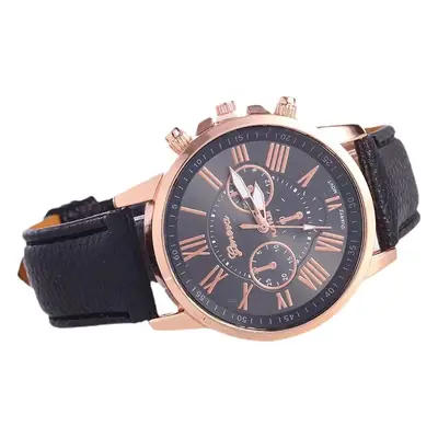 Popular Foreign Trade Fashion Three-Eye Watch with Leather Strap for Women, Geneva Quartz Watch, Simple and Available in Multiple Colors