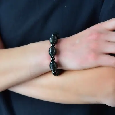 Hetian Jade Bracelet Black Seed Jade Adjustable