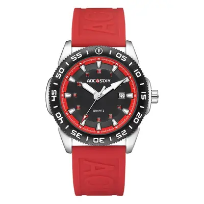 Men's Luminous Silicone Watch Orange Sport Design