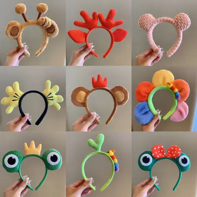 Green Frog Headband with Crown for Girls