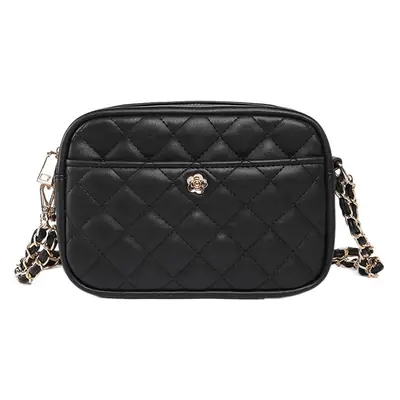 Trendy Women's Quilted Chain Bag Set White & Beige