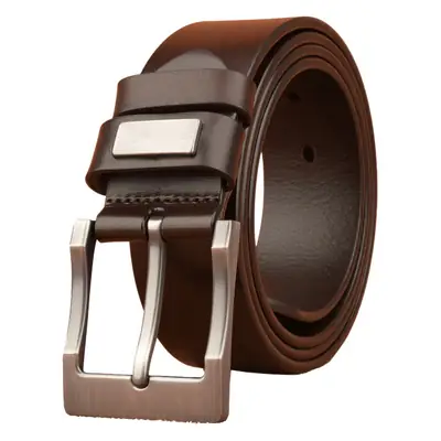 New Men's Genuine Leather Belt with Retro Pin Buckle