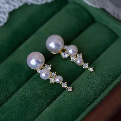 Natural Freshwater Pearl Earrings for Women