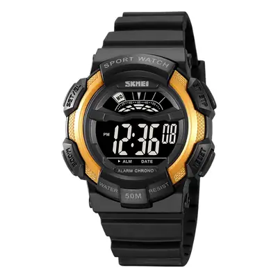 Sports Digital Watch Black Blue Waterproof 10:58 Display