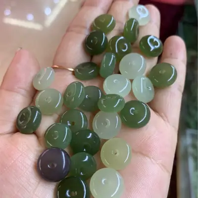 Green Jade Buckles 12mm Raw Ore Run Clean DIY Matching Jewelry