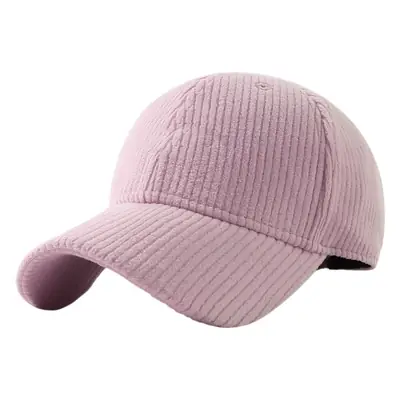 Green Corduroy Baseball Cap for Women Winter Warm