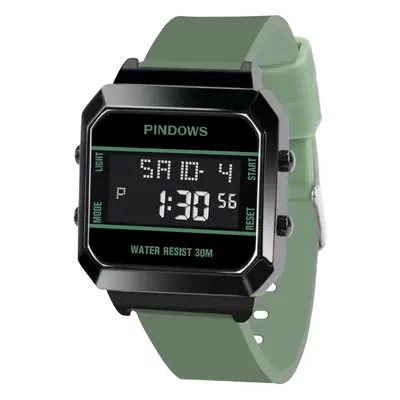 Men's Retro Luminous Sports Watch Black Orange 30m Water Resistant