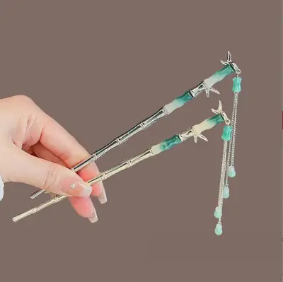 New Chinese Bamboo Tassel Hairpin for Women