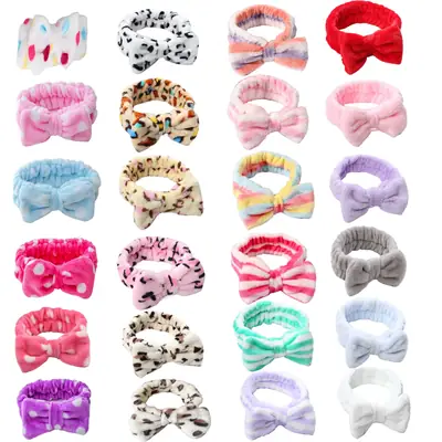 Leopard Print Fleece Hairband for Women