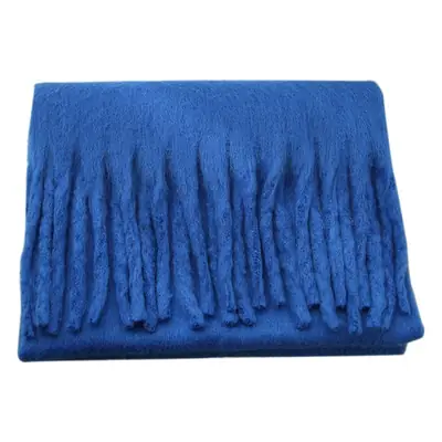 New Mohair Scarf Women Winter Warm Thickened Wool Tassel Shawl