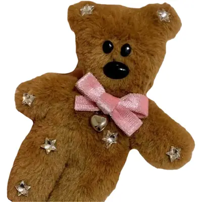 Mr. Bean Bear with Bow & Pearl Button