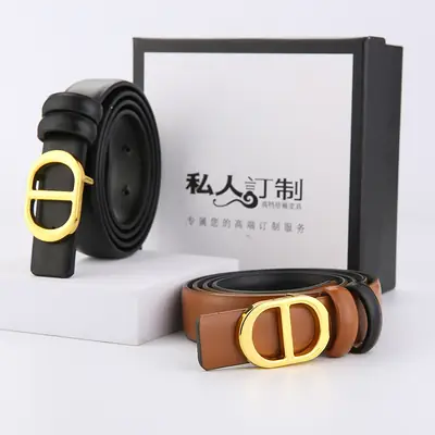 Double-Sided Belt Women Genuine Leather Black