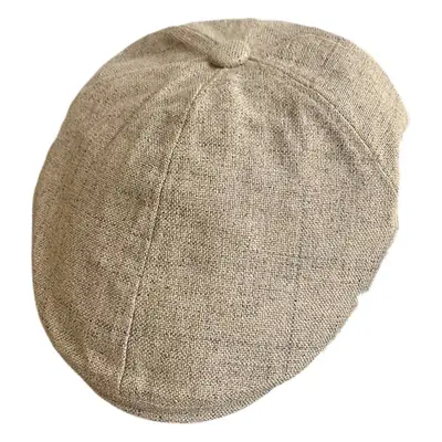 Linen Peaked Cap for Women British Newsboy Hat