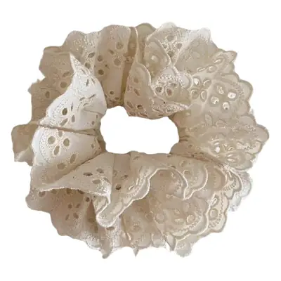 Double Layer Lace Hair Band for Women French Romantic Hollow Ring Hair Accessories