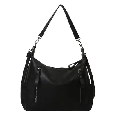 Black Retro Shoulder Bag Women 2023 Winter Tote